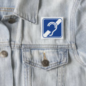 Dutzend. Dornhai, Doofheise, Gehoorverlies geteken Button (Beispiel)