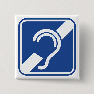 Dutzend. Dornhai, Doofheise, Gehoorverlies geteken Button