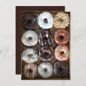 Dutzend Doughnut Donuts Party Einladung (Vorne/Hinten)