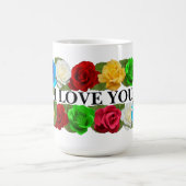 Dutzend Rosen-Liebe Sie Tasse (Mittel)