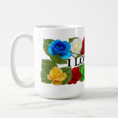 Dutzend Rosen-Liebe Sie Tasse (Links)
