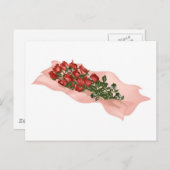 Dutzend Rote Rosen in Papier Postkarte (Vorne/Hinten)