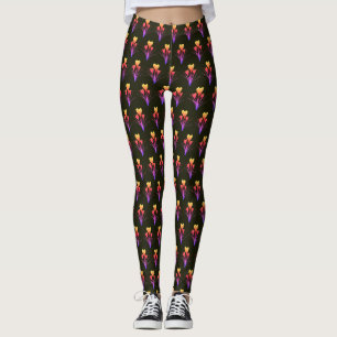 Dutzende süße gelbe Tulpen auf modernem Maßanzug Leggings