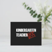 DUTZER KINDERGARTEN LEHRER DARK POSTKARTE (Stehend Vorderseite)