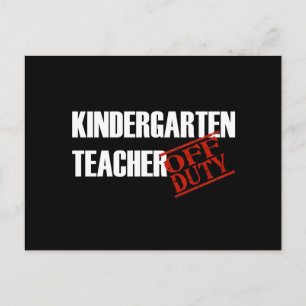 DUTZER KINDERGARTEN LEHRER DARK POSTKARTE