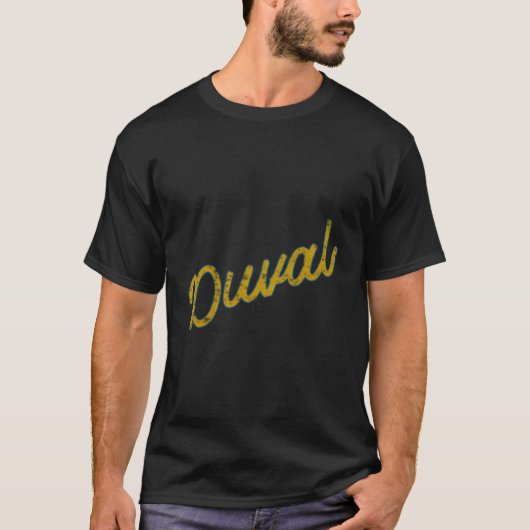 Duval-Aquamarin- und Gold-Script T-Shirt (Vorderseite)