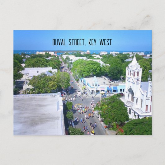 Duval Street, Key West Florida Postkarte (Vorderseite)