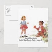 Duvid mag Golde. Postkarte (Vorne/Hinten)