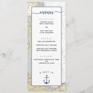 Duxbury Harbor MA nautische Hochzeitskarte Speisek Einladung