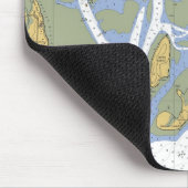 Duxbury MA Seehafen-Diagramm Mousepad (Ecke)