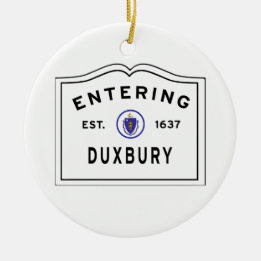Duxbury MA tritt in Signatur-Keramik ein Keramik Ornament