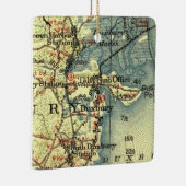 Duxbury MA Vintage Karte Keramikornament (Rechts)