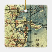 Duxbury MA Vintage Karte Keramikornament (Rückseite)
