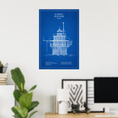Duxbury Pier Light Lighthouse - Massachusetts - AD Poster (Heimbüro)