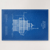 Duxbury Pier Light Lighthouse - Massachusetts - AD Puzzle (Horizontal)