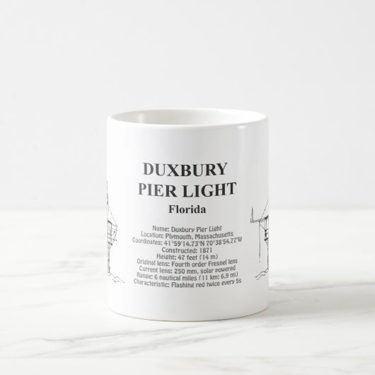 Duxbury Pier Light Lighthouse - Massachusetts - BD Kaffeetasse (Mittel)
