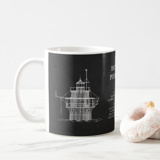Duxbury Pier Light Lighthouse - Massachusetts - PD Kaffeetasse (Mit Donut)