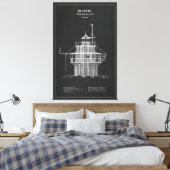 Duxbury Pier Light Lighthouse - Massachusetts - PD Leinwanddruck (Insitu (Schlafzimmer))