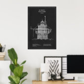 Duxbury Pier Light Lighthouse - Massachusetts - PD Poster (Heimbüro)