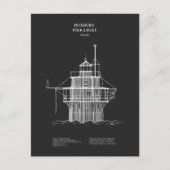 Duxbury Pier Light Lighthouse - Massachusetts - PD Postkarte (Vorderseite)