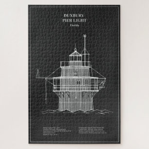 Duxbury Pier Light Lighthouse - Massachusetts - PD Puzzle