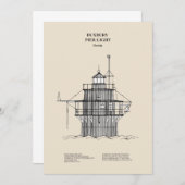 Duxbury Pier Light Lighthouse - Massachusetts - SB Dankeskarte (Vorne/Hinten)