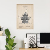 Duxbury Pier Light Lighthouse - Massachusetts - SB Poster (Heimbüro)
