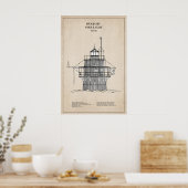 Duxbury Pier Light Lighthouse - Massachusetts - SB Poster (Küche)
