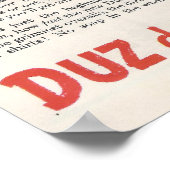 Duz Wäscherei Detergent Ad. Poster (Ecke)