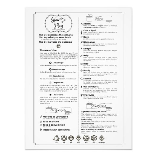 DV 5. Edition Player-Cheatsheet Fotodruck (Vorne)