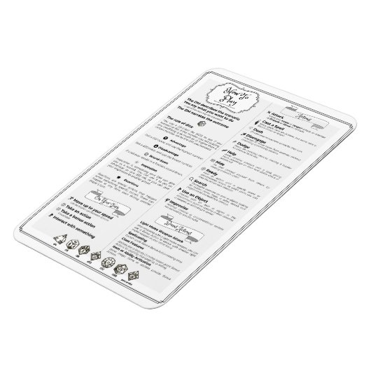 DV 5. Edition Player-Cheatsheet Magnet (Linke Seite)