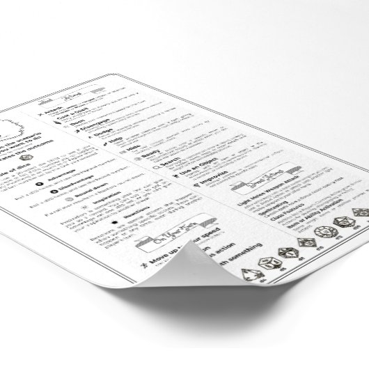 DV 5. Edition Player-Cheatsheet Poster (Ecke)