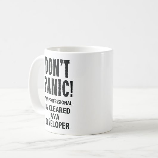 DV Clearing von Java Developer Kaffeetasse (Vorderseite Links)