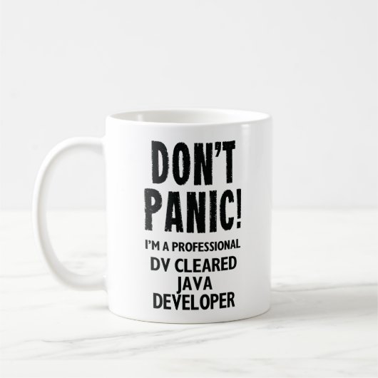 DV Clearing von Java Developer Kaffeetasse (Links)