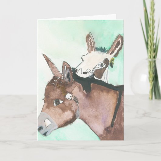 D'Vine-Donkey-Karte Dankeskarte (Vorderseite)