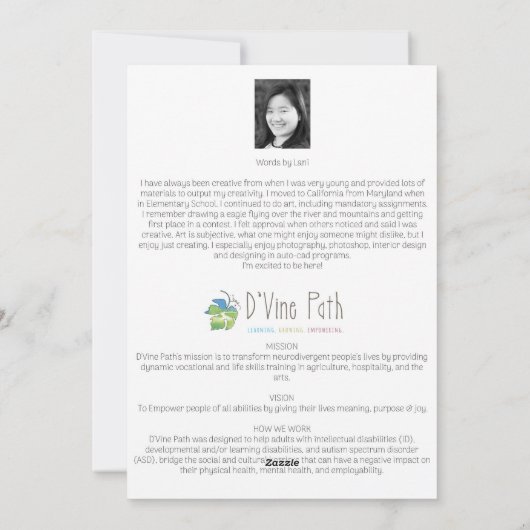 D'Vine Donkeys Feiertagskarte (Rückseite)