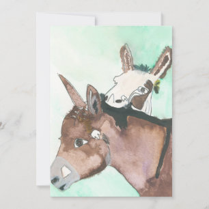 D'Vine Donkeys Feiertagskarte