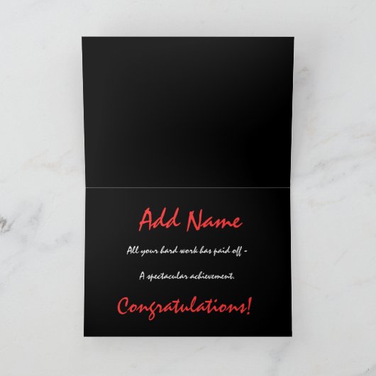 DVM Degree - INDIVIDUELLE NAME Glückwunsch Karte (Innenseite)