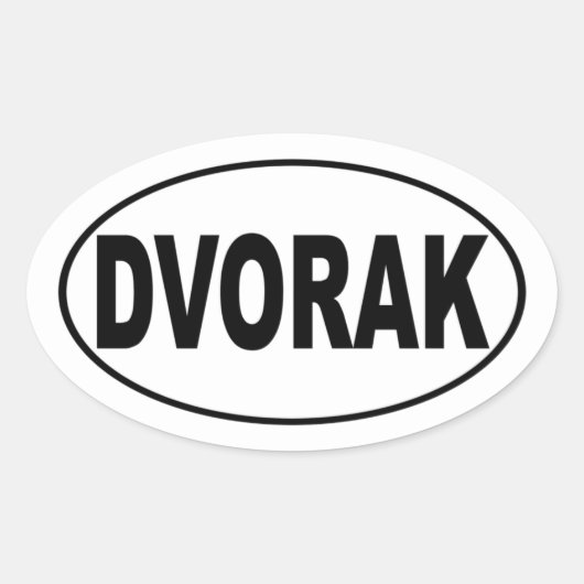 Dvorak Ovaler Aufkleber (Vorderseite)