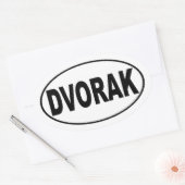 Dvorak Ovaler Aufkleber (Umschlag)
