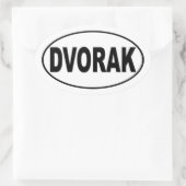 Dvorak Ovaler Aufkleber (Tasche)