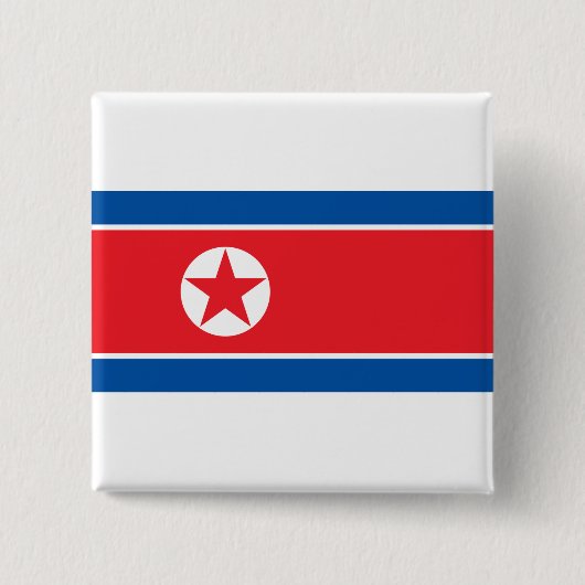 DVRK Nordkorea Flaggenstaat Juche Sozialistischer  Button (Vorderseite)