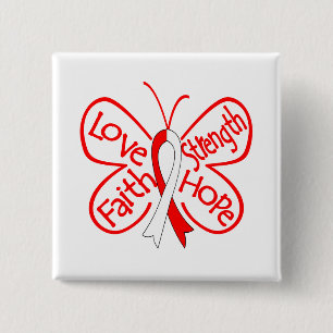 DVT Schmetterling, der Wörter inspiriert Button