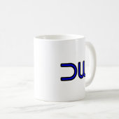 DW DEK-WORX Firmenlogo Blau Kaffeetasse (VorderseiteRechts)