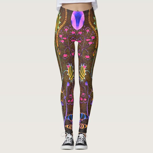 Dwainizms "Fantasie - olivgrüne" kundenspezifische Leggings (Vorderseite)