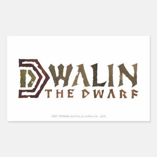 Dwalin Name Rechteckiger Aufkleber (Vorderseite)