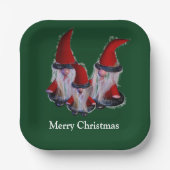 Dwarf family Wonderland.Personalisiert Plate Pappteller (Vorderseite)