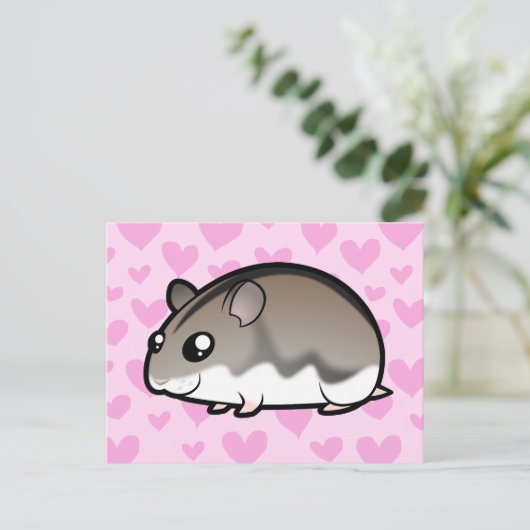 Dwarf Hamster-Liebe Postkarte (Stehend Vorderseite)