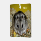 Dwarf Hamster Pet Ornament Aus Metall (Vorderseite links)