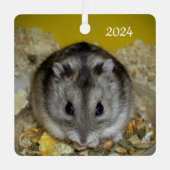 Dwarf Hamster Pet Ornament Aus Metall (Vorderseite)